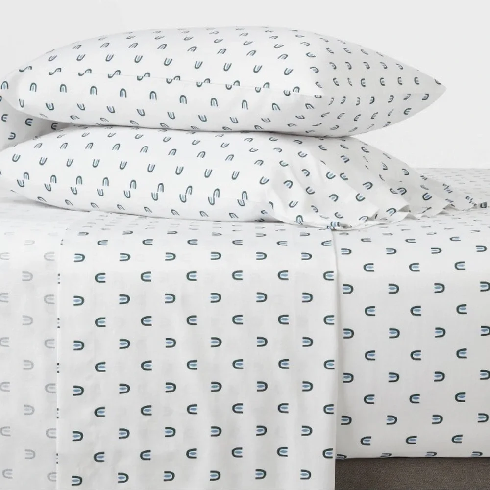 room essentials twin/twin XL 100% cotton 3 piece sheet set arches